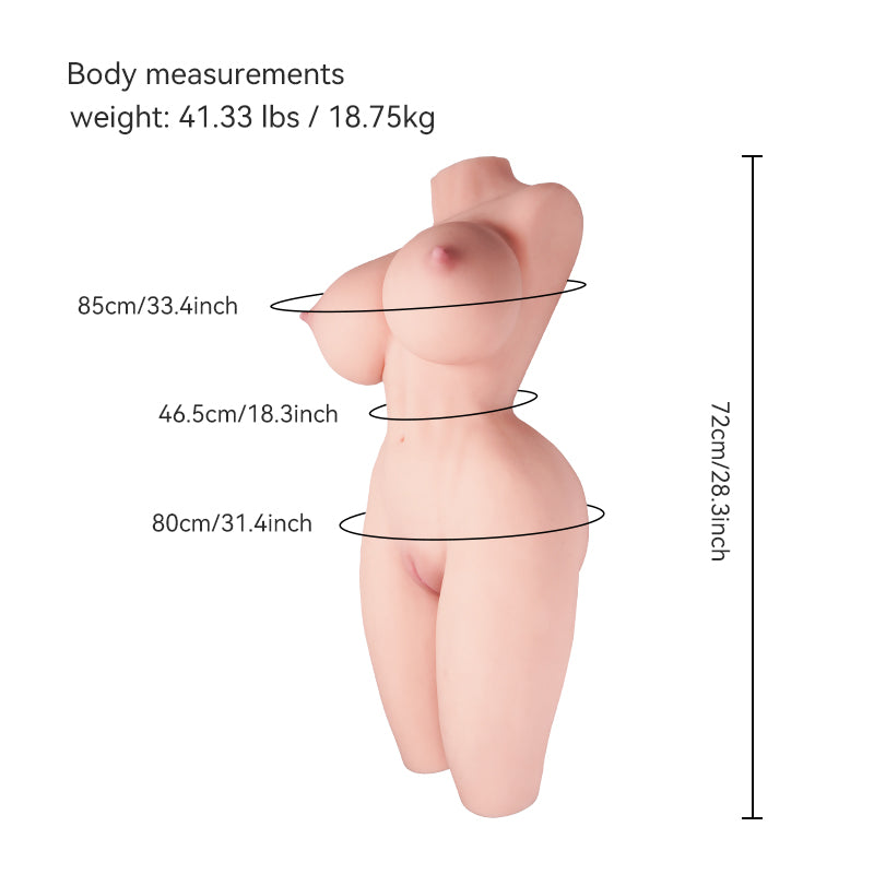 Monica :41.34LB Best Sex Torso Doll For Breast Fun Fair